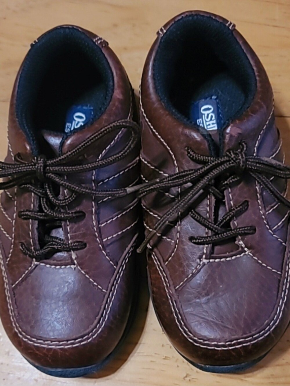 OshKosh B'gosh Brown Lace-Up Kids Sneakers